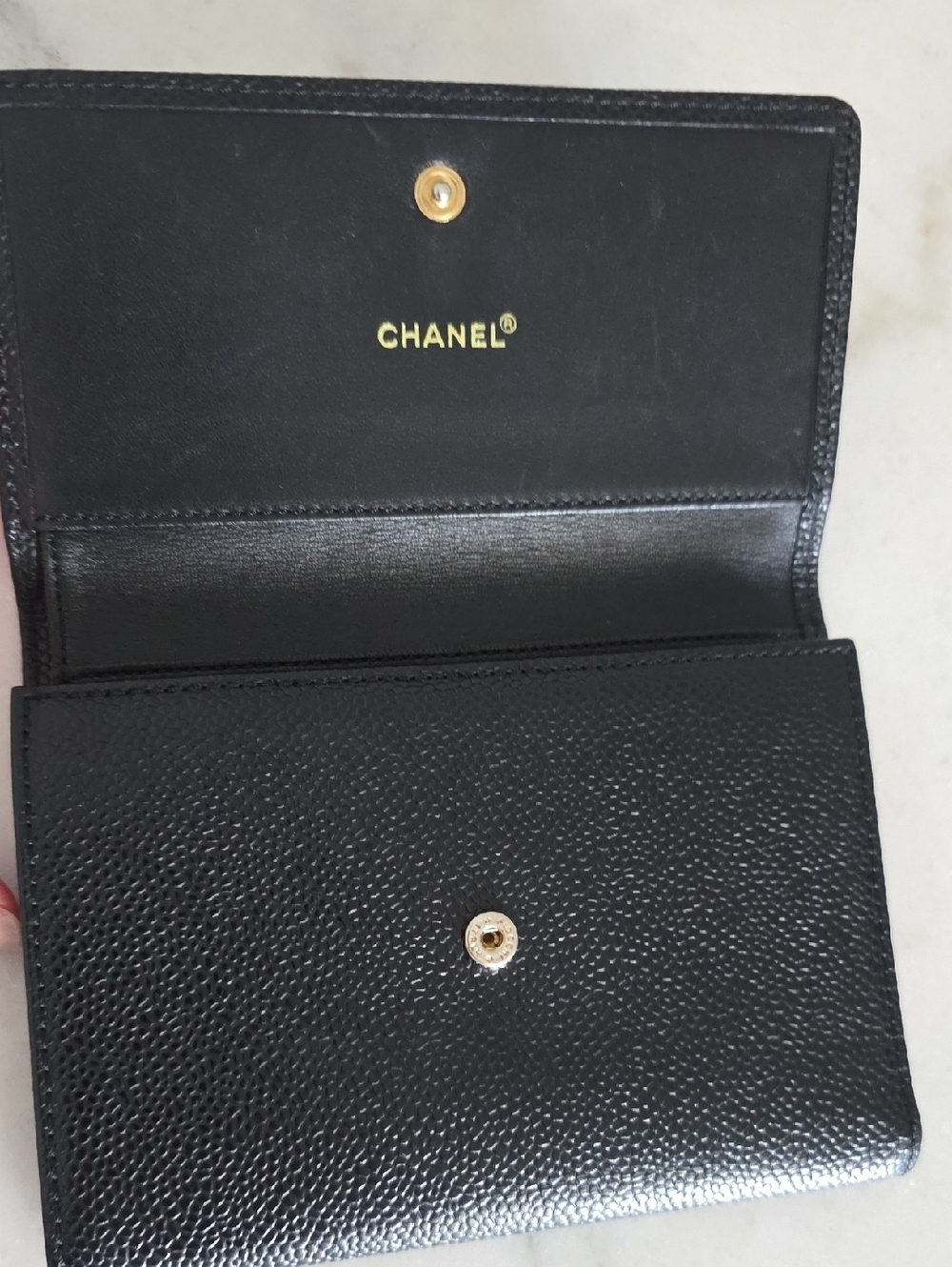 CHANEL Black Quilted Caviar Leather Card Case Wallet - Picture 2 of 11